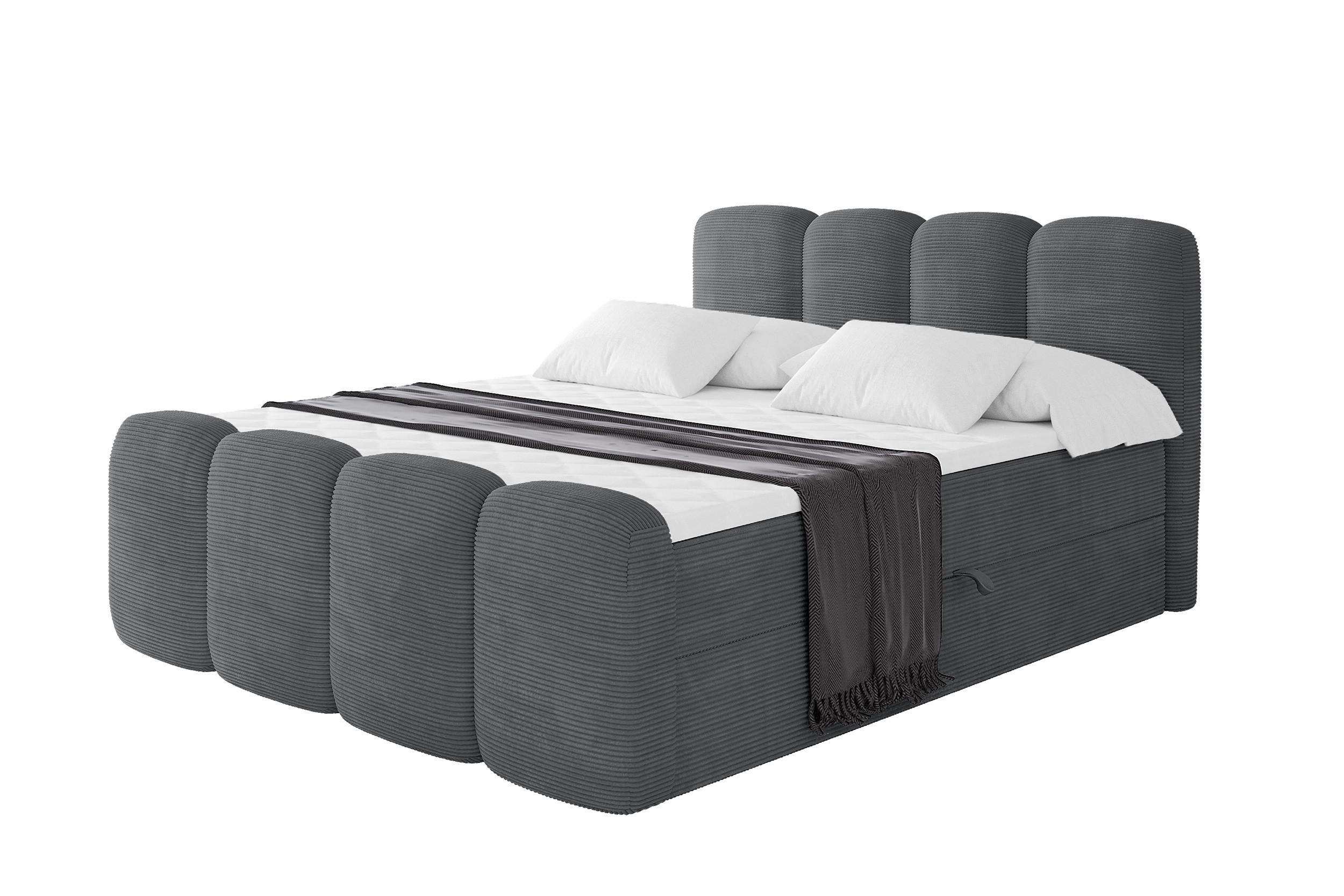 wohnli-moebel-suche-800001940472 Wohnli Möbelsuche - BOXBETT mit Matratze H3 - NINA-Z - 180x200 cm - Dunkelgrau