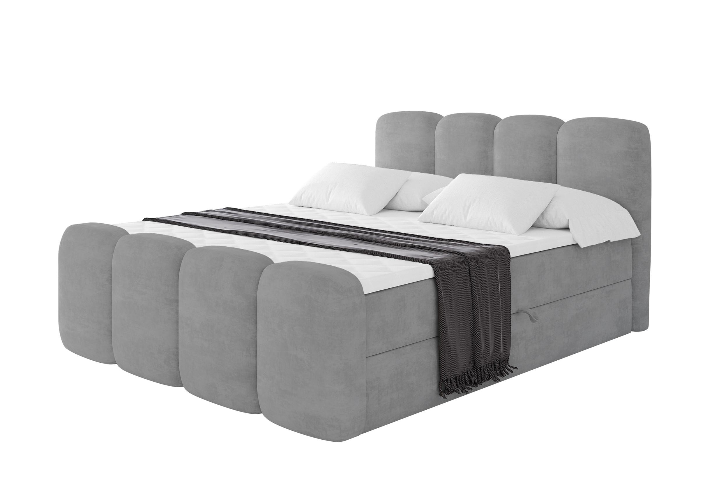 wohnli-moebel-suche-800001940529 Wohnli Möbelsuche - BOXBETT mit Matratze H3 - NINA-Z - 140x200 cm - Hellgrau