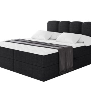 wohnli-moebel-suche-800001940666 Wohnli Möbelsuche - BOXBETT mit Matratze H4 - NINA - 200x200 cm - Schwarz