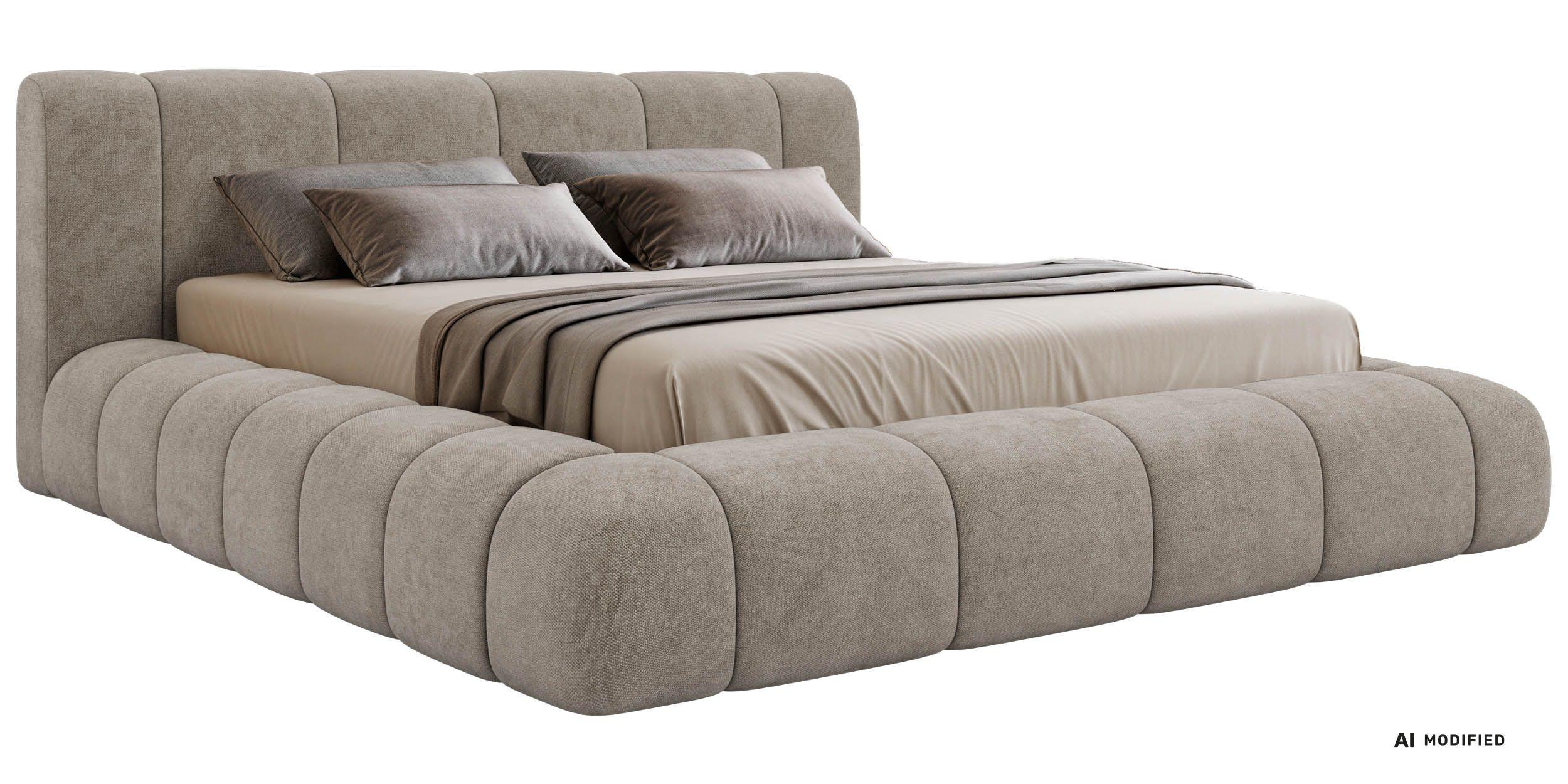 wohnli-moebel-suche-800001944620 Wohnli Möbelsuche - POLSTERBETT NUBEA CLASSIC 180/200 - Beige Struktur - ohne Matratze