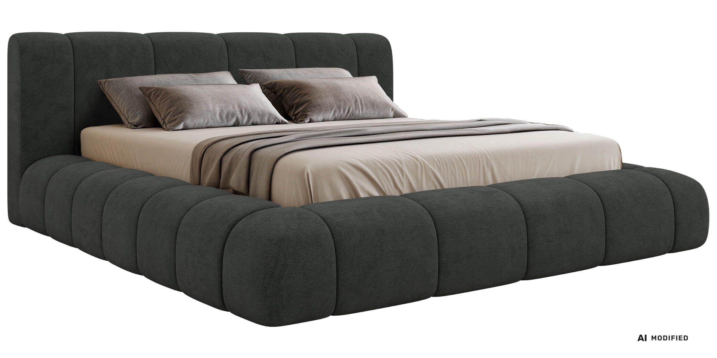 wohnli-moebel-suche-800001944628 Wohnli Möbelsuche - POLSTERBETT NUBEA CLASSIC 160/200 - Dunkelgrau Struktur - ohne Matratze