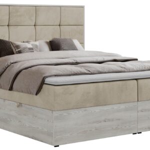 wohnli-moebel-suche-800001944787 Wohnli Möbelsuche - BOXBETT ALNOR 140/200 Beige Velvet - Topper T25 - H3