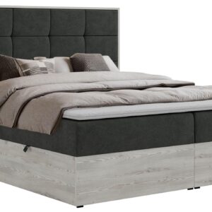 wohnli-moebel-suche-800001944853 Wohnli Möbelsuche - BOXBETT ALNOR 160/200 Dunkelgrau Stukture - Topper T25 - H4