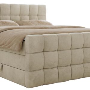 wohnli-moebel-suche-800001945149 Wohnli Möbelsuche - BOXSPRINGBETT ALTIVO KING DUO 120/200 - Beige Velvet - Topper Visco - H3