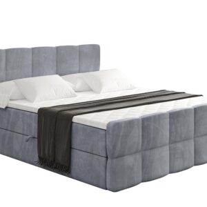 Wohnli Möbelsuche - BOXBETT mit Matratze H4 und Lattenrost - LIRO-Z - 200x200 - Grau Casablanca