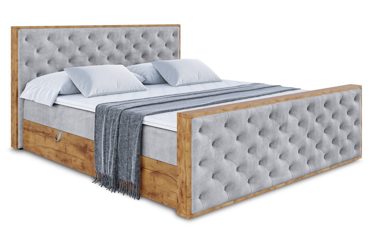 wohnli-moebel-suche-800001948348 Wohnli Möbelsuche - BOXBETT mit Matratze H4 und Lattenrost - LOLLI3-Z - 200x200 - Grau Monolith