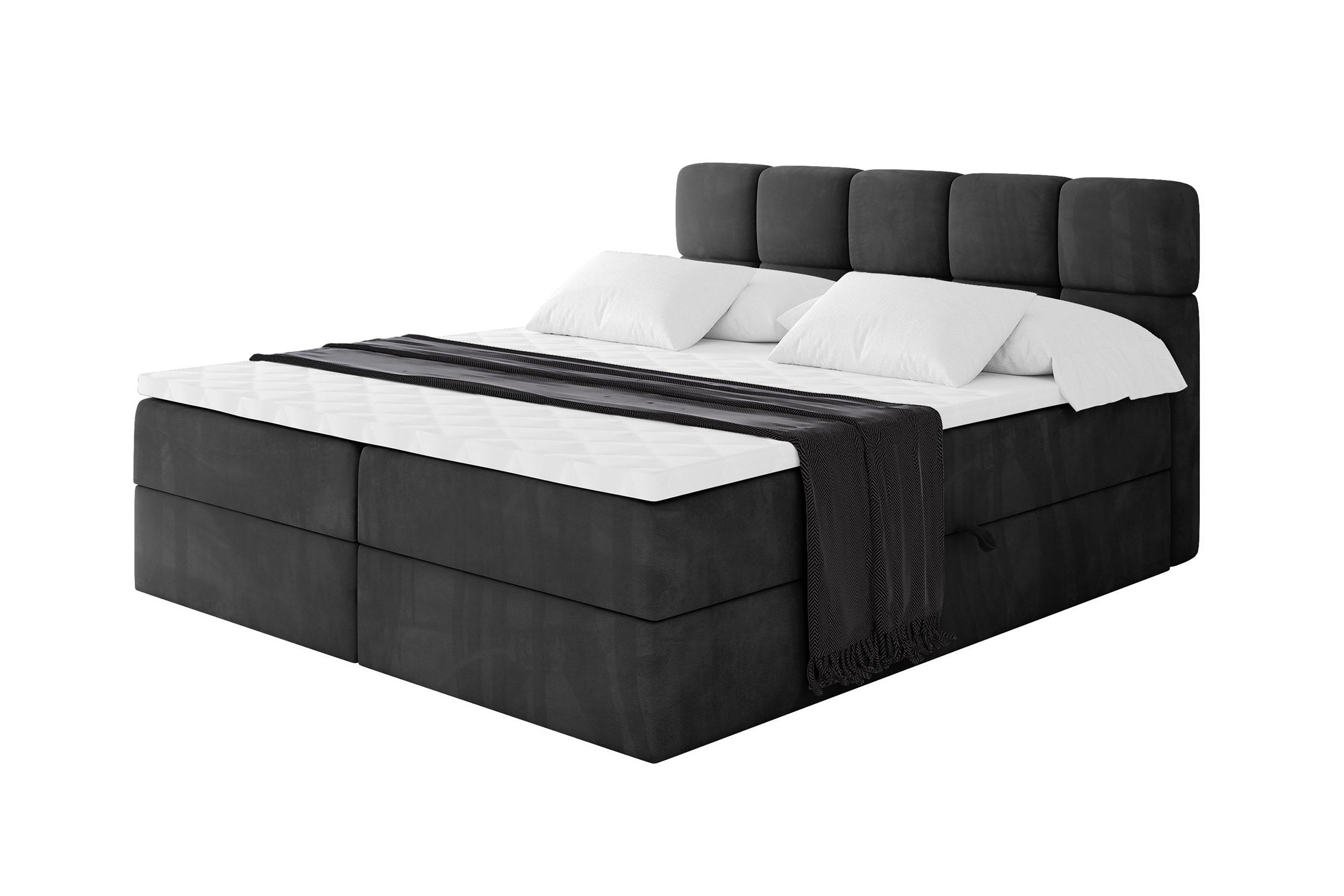 wohnli-moebel-suche-800001951234 Wohnli Möbelsuche - BOXBETT mit Matratze H4 - FAMA - 120x200 cm Schwarz Casablanca