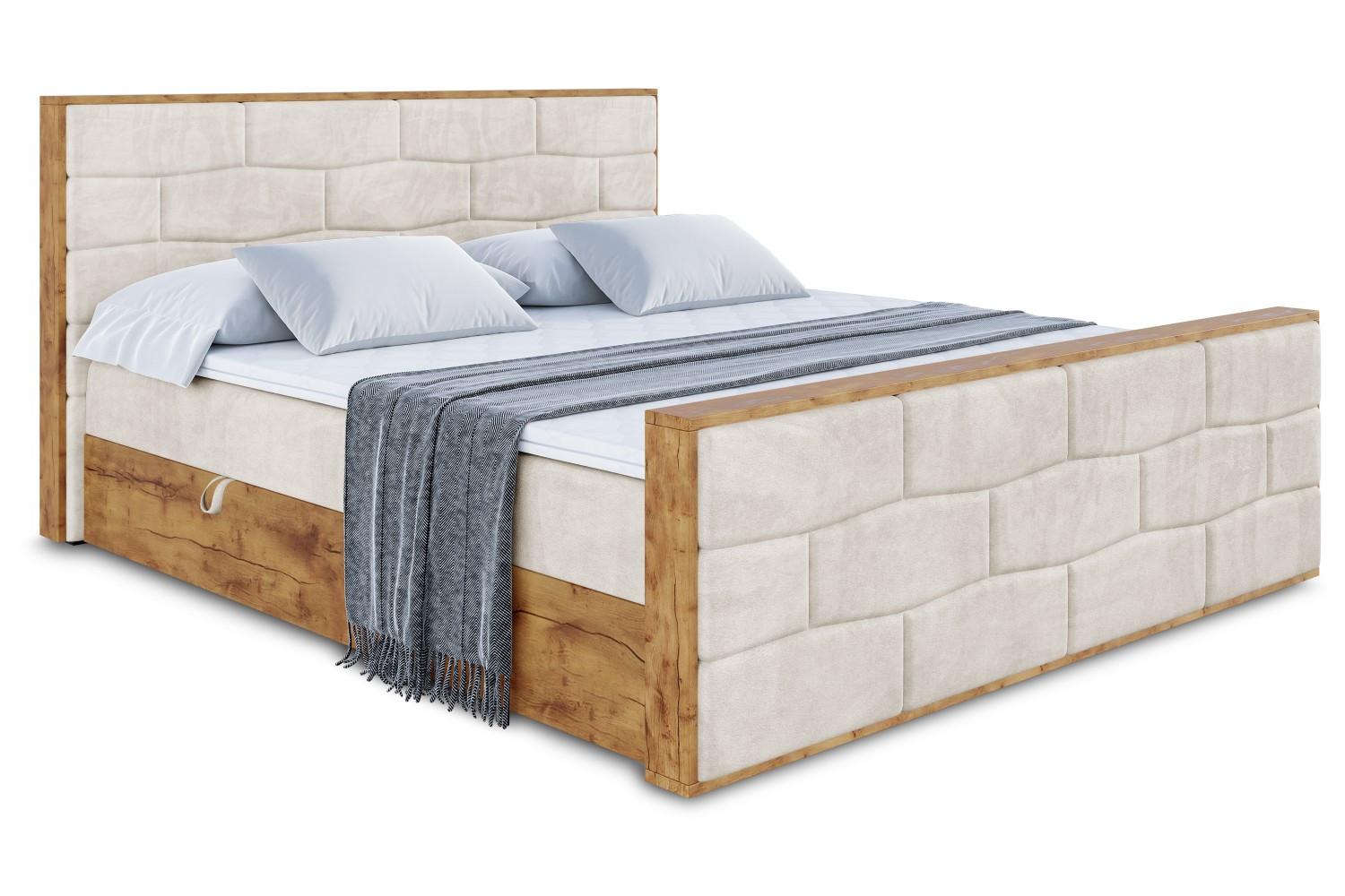 Wohnli Möbelsuche - BOXBETT mit Matratze H4 und Lattenrost - LOLLI8-Z - 120x200 - Beige Casablanca