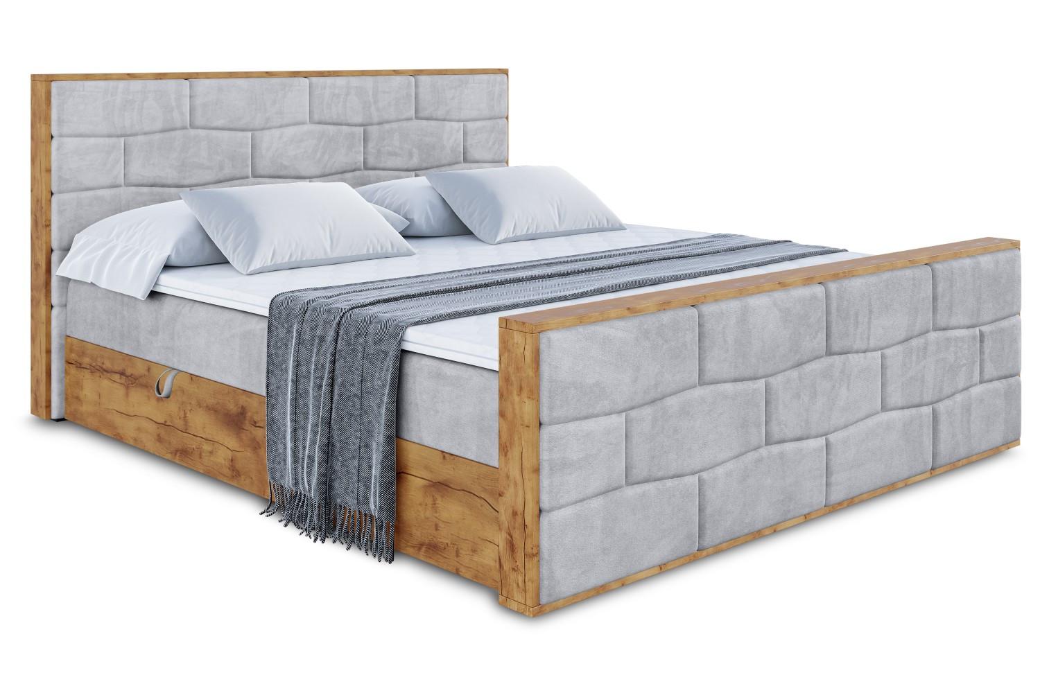 Wohnli Möbelsuche - BOXBETT mit Matratze H4 und Lattenrost - LOLLI8-Z - 140x200 - Grau Monolith