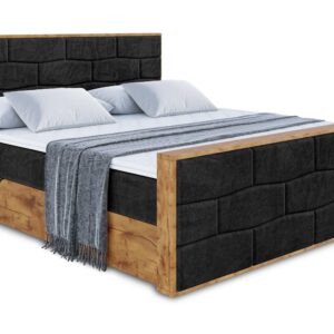 Wohnli Möbelsuche - BOXBETT mit Matratze H4 und Lattenrost - LOLLI8-Z - 180x200 - Schwarz Casablanca
