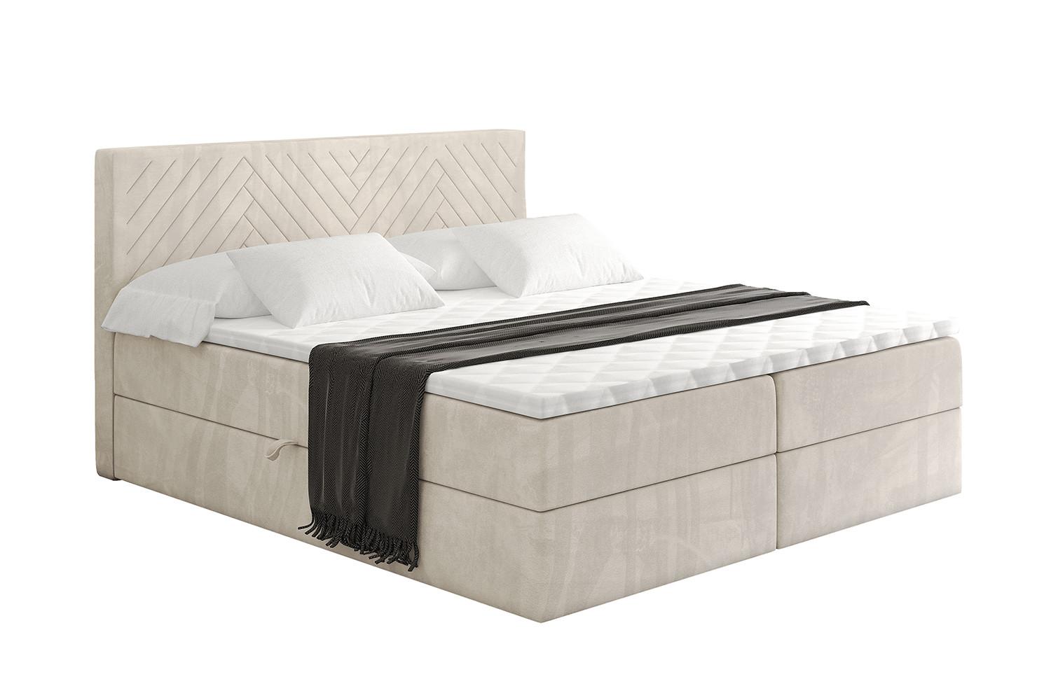 wohnli-moebel-suche-800001952550 Wohnli Möbelsuche - BOXBETT mit Matratze H4 und Lattenrost - VEXA - 140x200 - Beige Casablanca