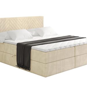 wohnli-moebel-suche-800001952561 Wohnli Möbelsuche - BOXBETT mit Matratze H4 und Lattenrost - VEXA - 200x200 - Beige Monolith