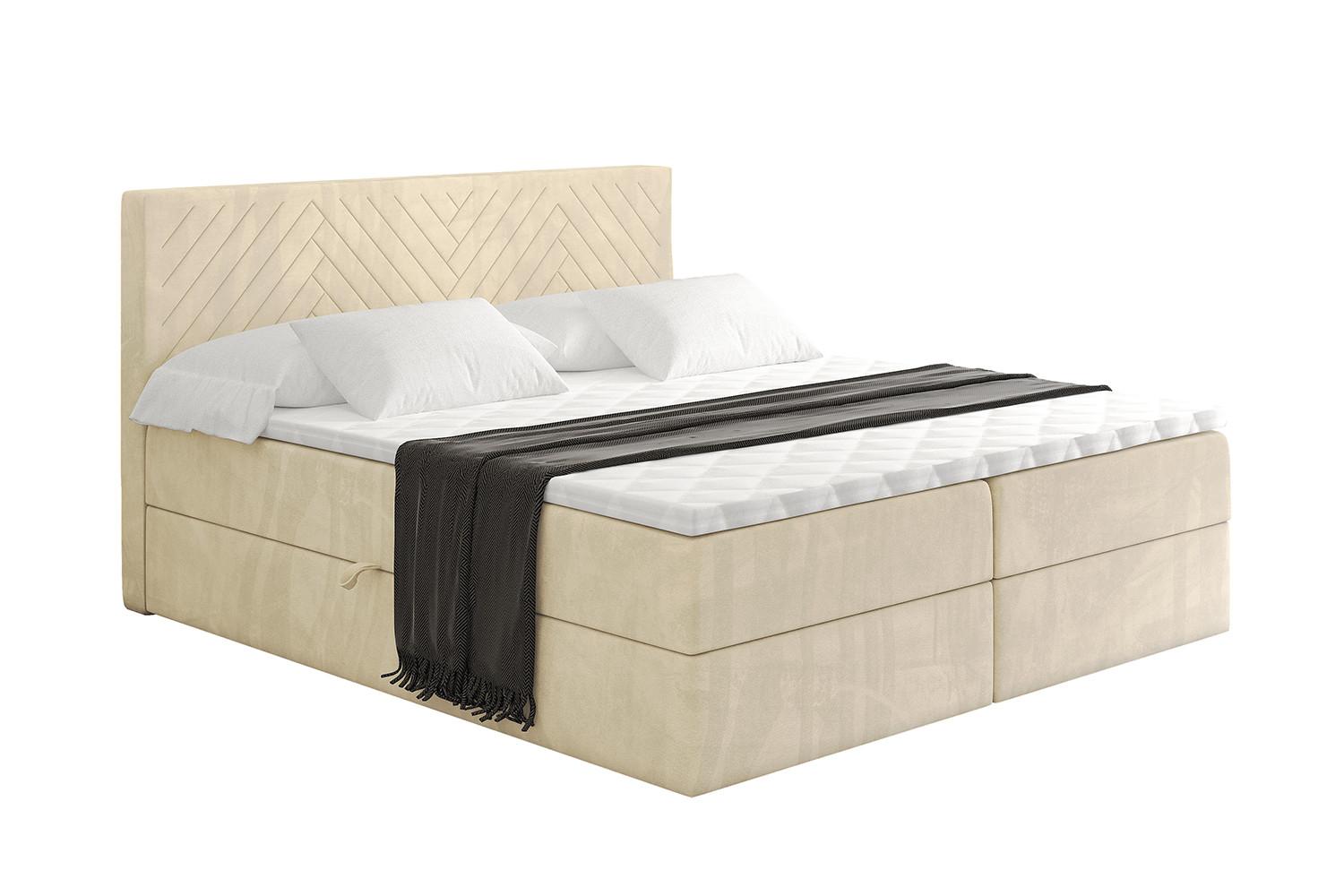 wohnli-moebel-suche-800001952582 Wohnli Möbelsuche - BOXBETT mit Matratze H4 und Lattenrost - VEXA - 140x200 - Beige Monolith