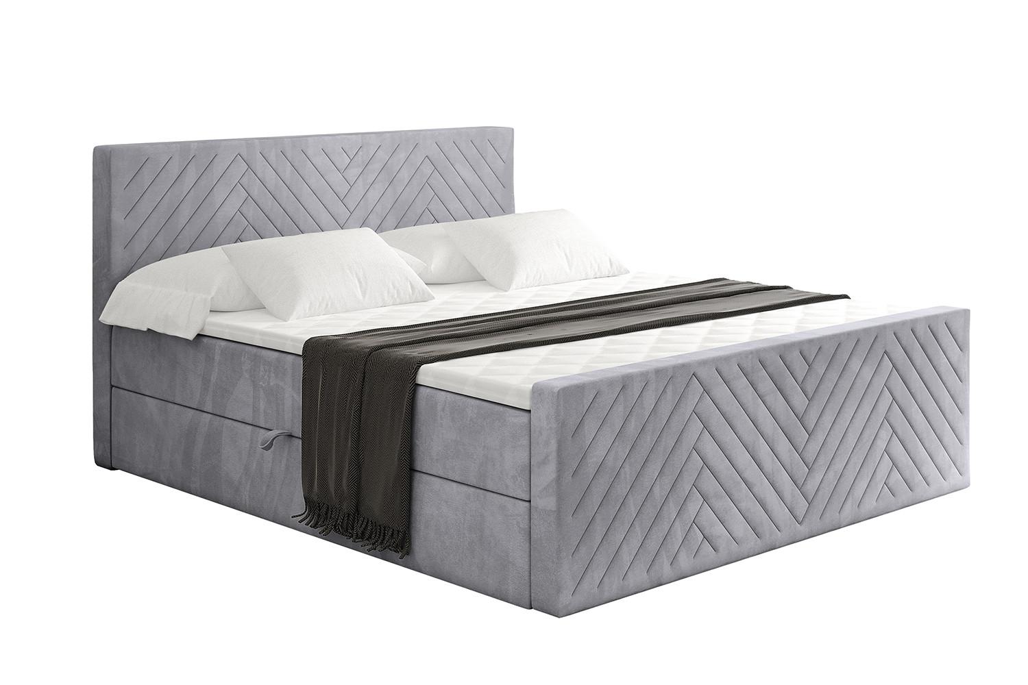 wohnli-moebel-suche-800001953161 Wohnli Möbelsuche - BOXBETT mit Matratze H4 und Lattenrost - VEXA-Z - 140x200 - Grau Monolith