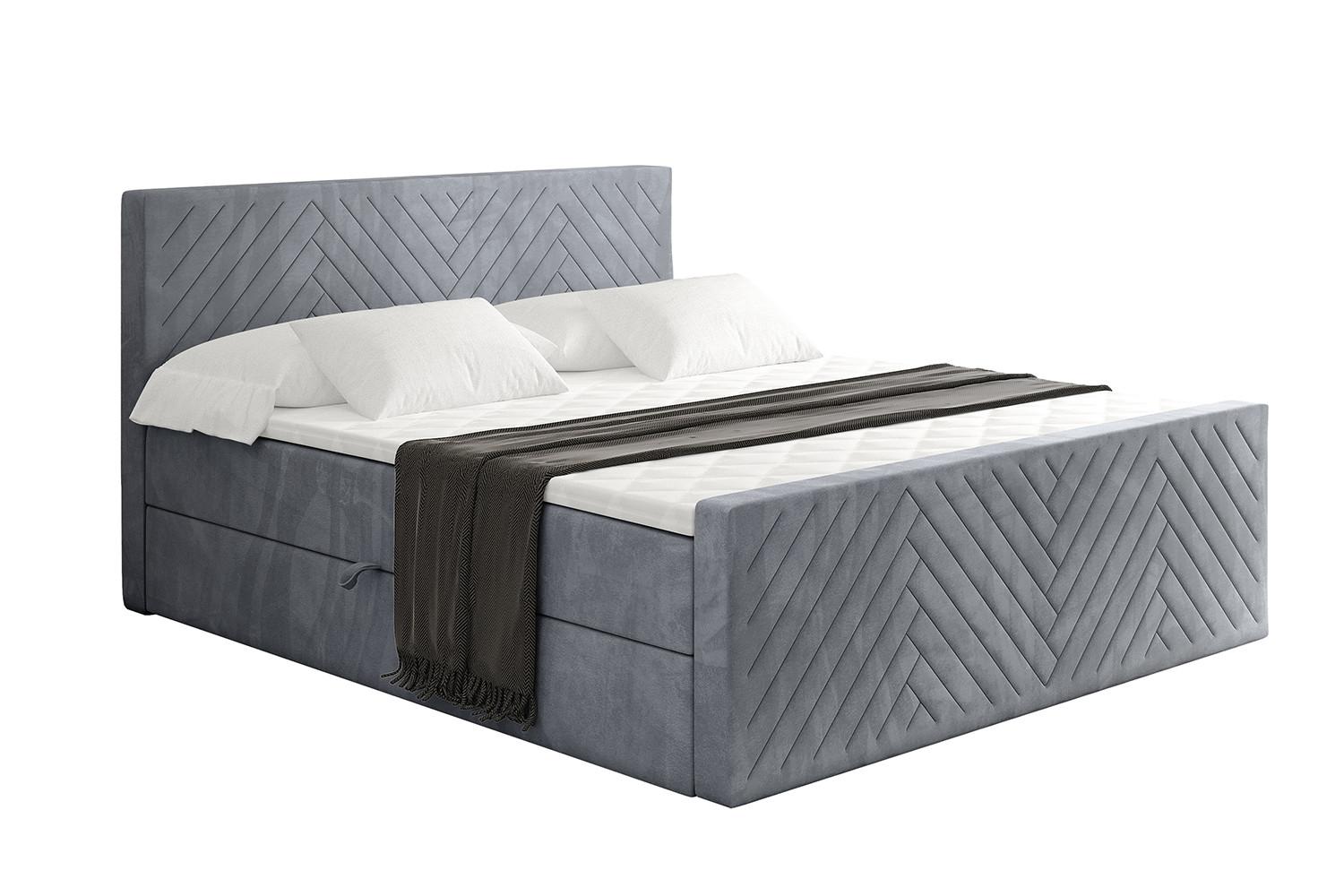 wohnli-moebel-suche-800001953163 Wohnli Möbelsuche - BOXBETT mit Matratze H4 und Lattenrost - VEXA-Z - 120x200 - Grau Casablanca