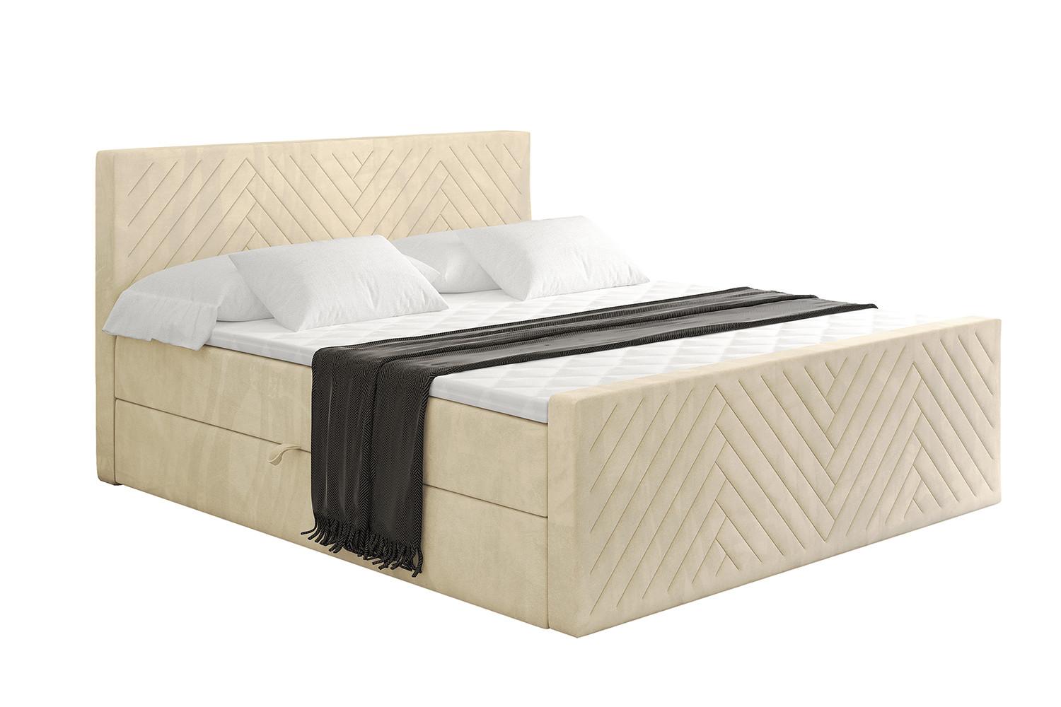 wohnli-moebel-suche-800001953167 Wohnli Möbelsuche - BOXBETT mit Matratze H4 und Lattenrost - VEXA-Z - 140x200 - Beige Monolith