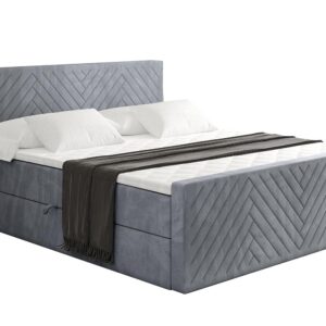 wohnli-moebel-suche-800001953173 Wohnli Möbelsuche - BOXBETT mit Matratze H4 und Lattenrost - VEXA-Z - 200x200 - Grau Casablanca