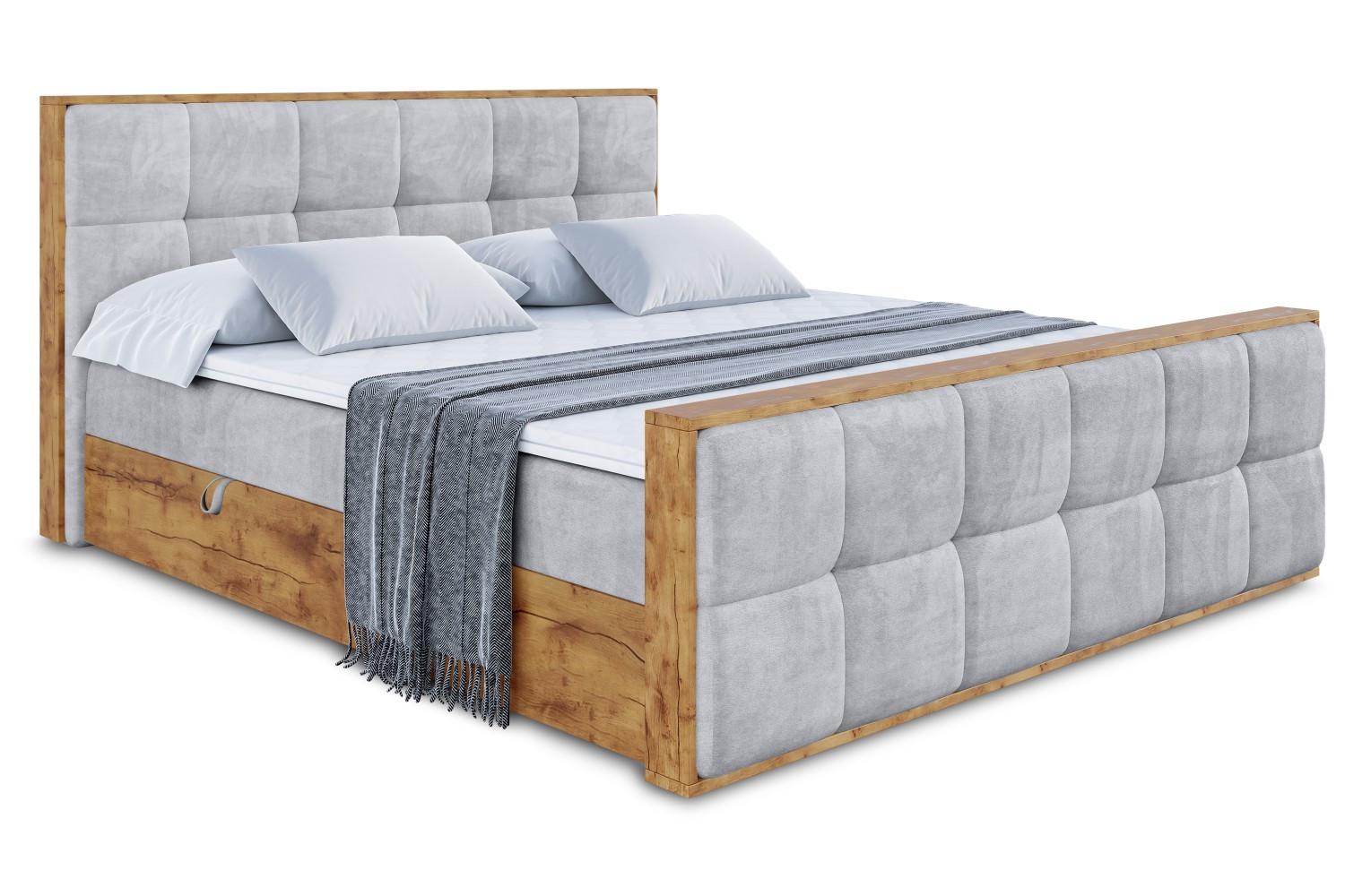 Wohnli Möbelsuche - BOXBETT mit Matratze H4 und Lattenrost - LOLLI7-Z - 160x200 - Grau Monolith