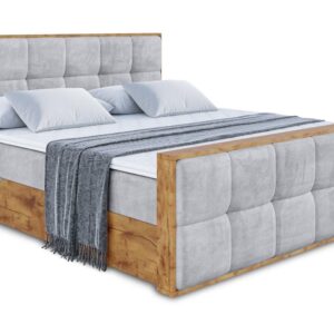Wohnli Möbelsuche - BOXBETT mit Matratze H4 und Lattenrost - LOLLI7-Z - 140x200 - Grau Monolith