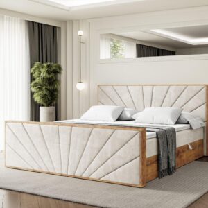wohnli-moebel-suche-800001954205-1 BOXBETT mit Matratze H4 und Lattenrost - LOLLI6-Z - 180x200 - Beige Casablanca Holzwerkstoff ALTDECOR Möbel > Betten > Boxspringbetten Beige