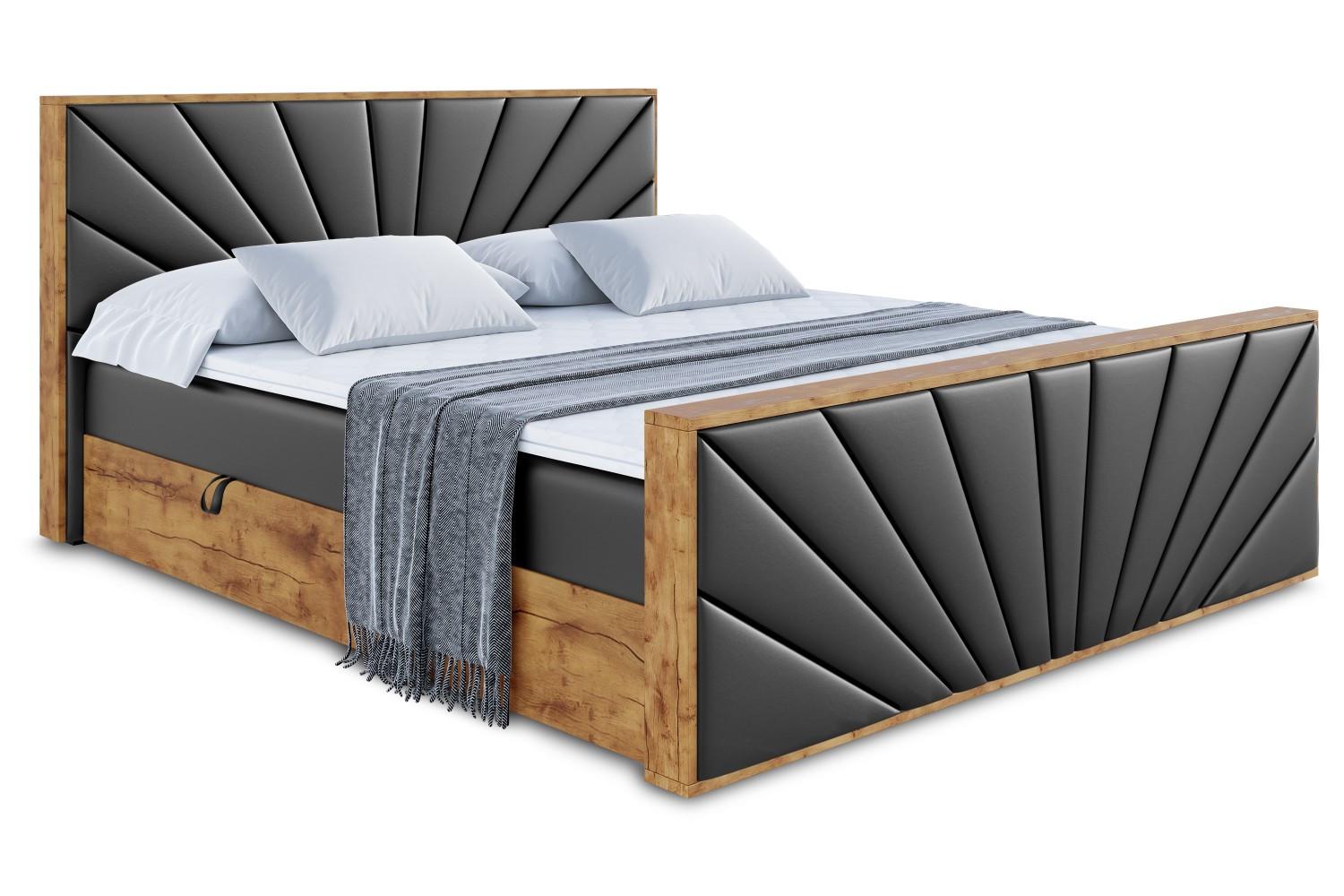 wohnli-moebel-suche-800001954248 Wohnli Möbelsuche - BOXBETT mit Matratze H4 und Lattenrost - LOLLI6-Z - 180x200 - Schwarz Kunstleder
