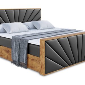 wohnli-moebel-suche-800001954270 Wohnli Möbelsuche - BOXBETT mit Matratze H4 und Lattenrost - LOLLI6-Z - 140x200 - Schwarz Kunstleder