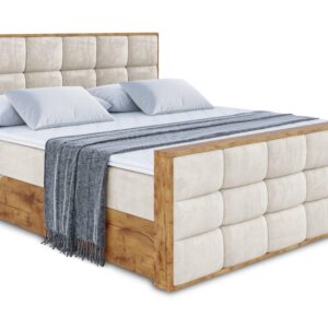 Wohnli Möbelsuche - BOXBETT mit Matratze H4 und Lattenrost - LOLLI2-Z - 120x200 - Beige Casablanca