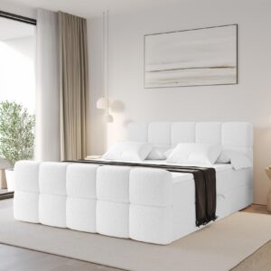 wohnli-moebel-suche-800001955158-1 BOXBETT mit Matratze H3 - FAMA-Z - 200x200 cm Weiß Quelle Holzwerkstoff ALTDECOR Möbel > Betten > Boxspringbetten Weiß