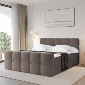 wohnli-moebel-suche-800001955177-1 BOXBETT mit Matratze H3 - FAMA-Z - 120x200 cm Braun Quelle Holzwerkstoff ALTDECOR Möbel > Betten > Boxspringbetten Braun