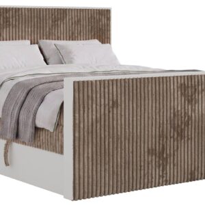 wohnli-moebel-suche-800001965186 Wohnli Möbelsuche - BOXSPRINGBETT TRAVIT KING DUO 140/200 - Braun Cord - Topper T25 - H3