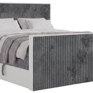 wohnli-moebel-suche-800001965215 Wohnli Möbelsuche - BOXSPRINGBETT TRAVIT KING DUO 180/200 - Grau Cord - Topper T25 - H3