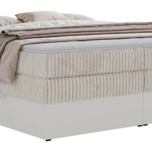 wohnli-moebel-suche-800001965760 Wohnli Möbelsuche - BOXSPRINGBETT TRAVIT ZERO KING 160/200 - Beige Cord - Topper Visco - H3