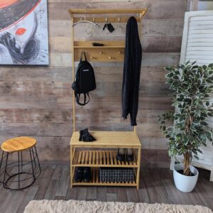STANDGARDEROBE Braun Holz MCW Garderoben > Kleiderständer Braun