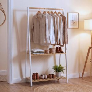 STANDGARDEROBE Weiß Holz MCW Garderoben > Kleiderständer Weiß