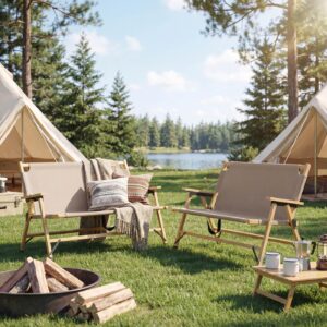 CAMPINGBANK Creme Holz MCW Garten & Outdoor > Gartenmöbel > Gartenbänke Weiß