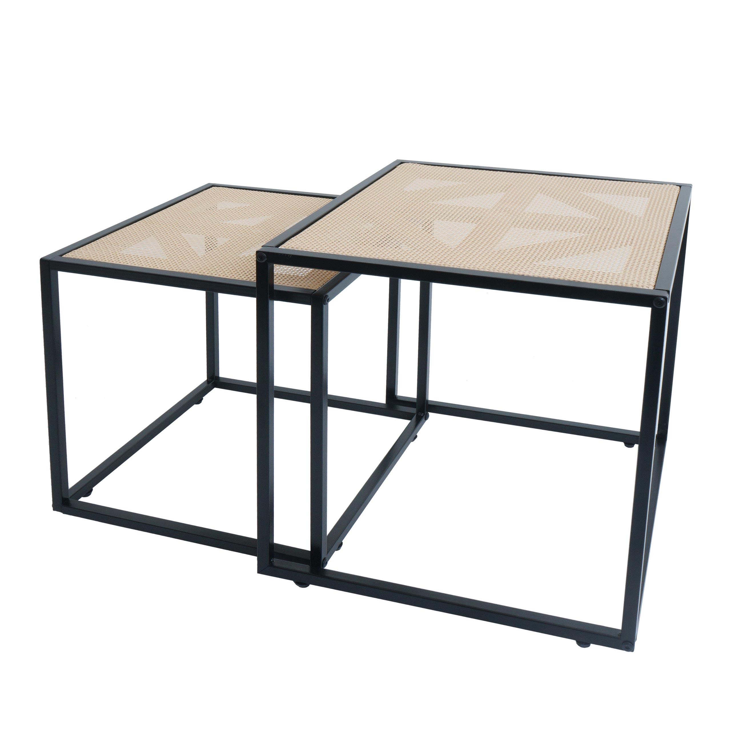 wohnli-moebel-suche-800001982098 Wohnli Möbelsuche - BEISTELLTISCH quadratisch Beige 2er-Set-Set