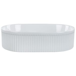 wohnli-moebel-suche-800001983024-1 AUFSATZWASCHBECKEN Weiß 49/31 cm Keramik Geldo Keramik Beliani Möbel > Schränke > Badezimmerschränke Weiß