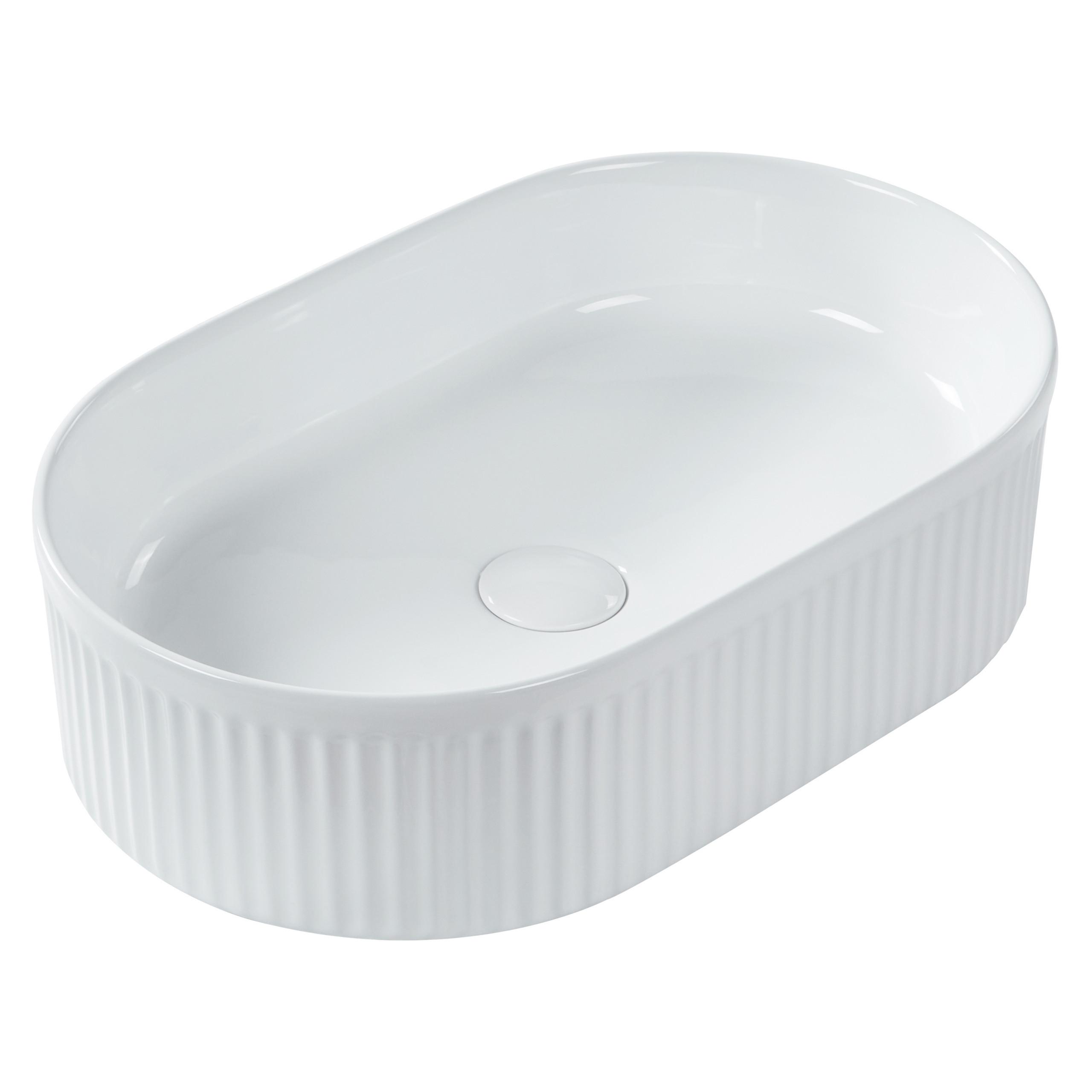 wohnli-moebel-suche-800001983024 Wohnli Möbelsuche - AUFSATZWASCHBECKEN Weiß 49/31 cm Keramik Geldo