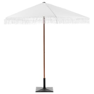 wohnli-moebel-suche-800001983056-1 MARKTSCHIRM 258 cm Weiß Murasa Textil Beliani Garten & Outdoor > Sonnen- & Sichtschutz > Sonnen- & Ampelschirme Weiß