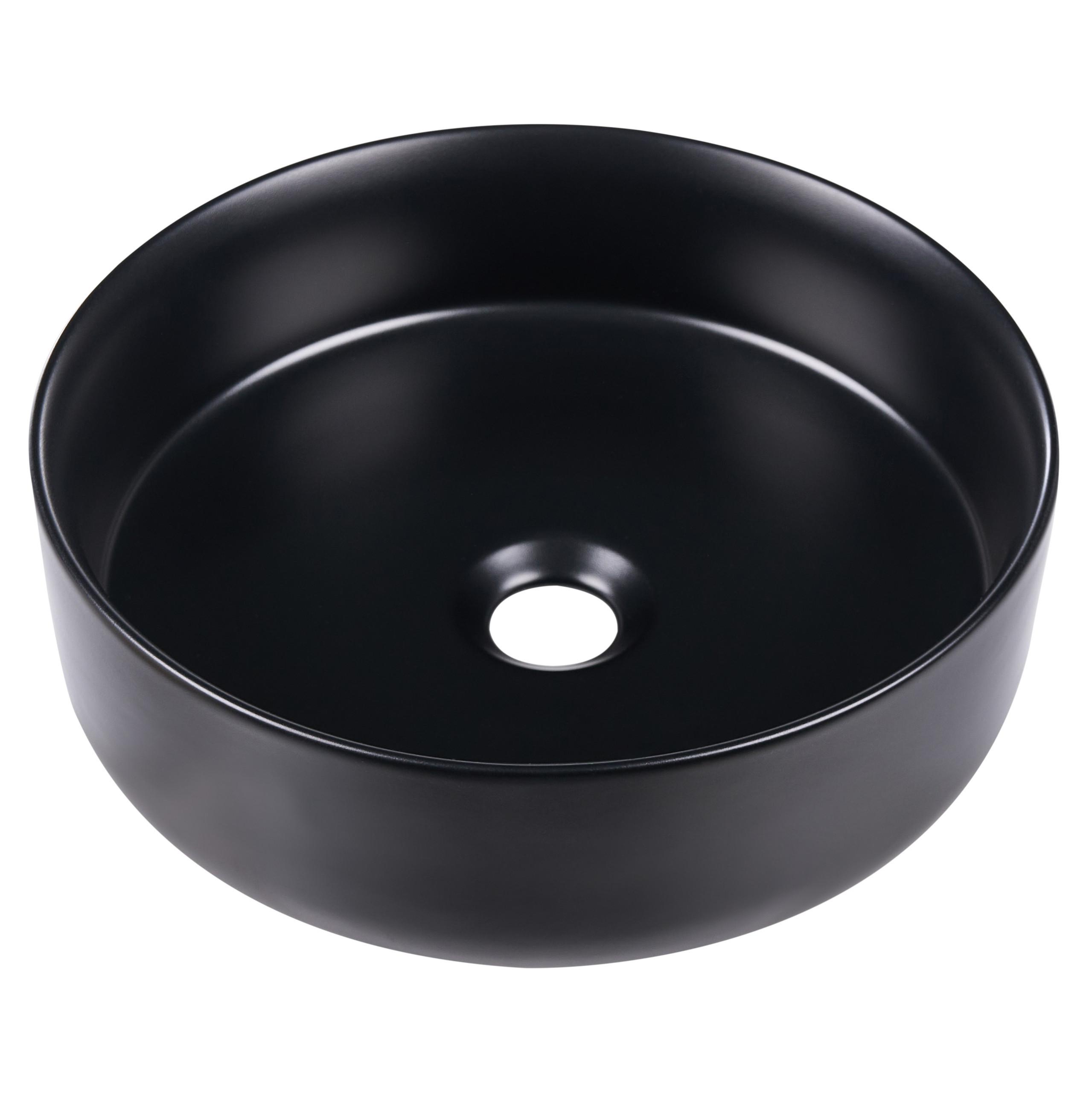 Wohnli Möbelsuche - AUFSATZWASCHBECKEN Schwarz 40 cm Keramik Tebar