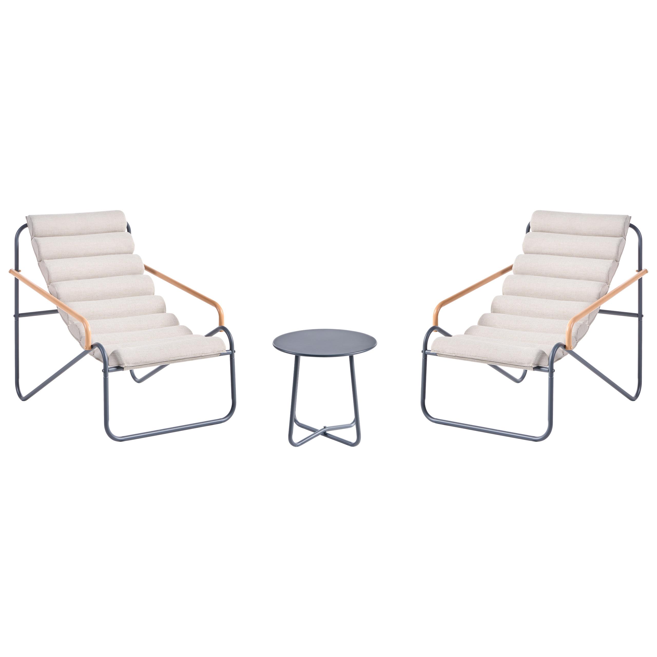 wohnli-moebel-suche-800001983079 Wohnli Möbelsuche - LOUNGE-SET mit Tisch 2-Sitzer Metall Dunkelgrau Pasto