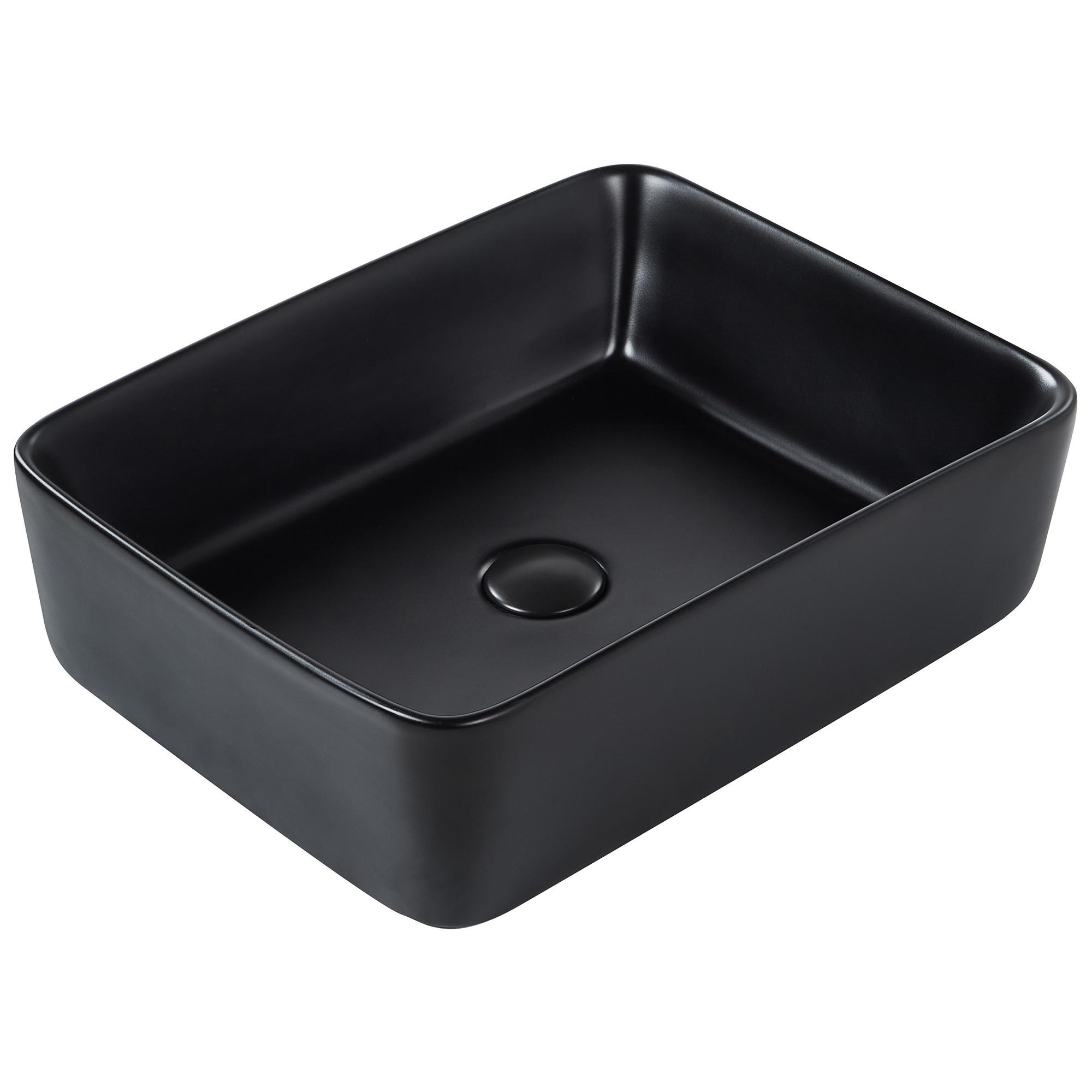 Wohnli Möbelsuche - AUFSATZWASCHBECKEN Schwarz 49/38 cm Keramik Travesia