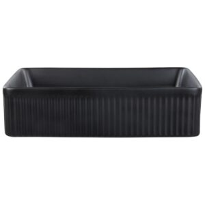 wohnli-moebel-suche-800001983093-1 AUFSATZWASCHBECKEN Schwarz 50/34 cm Keramik Geldo Keramik Beliani Möbel > Schränke > Badezimmerschränke Schwarz