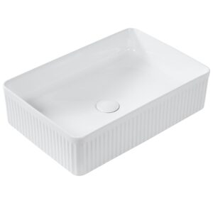 Wohnli Möbelsuche - AUFSATZWASCHBECKEN Weiß 50/34 cm Keramik Geldo
