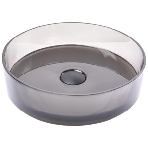 wohnli-moebel-suche-800001983102 Wohnli Möbelsuche - AUFSATZWASCHBECKEN Schwarz 36 cm Mineralwerkstoff Tolosa