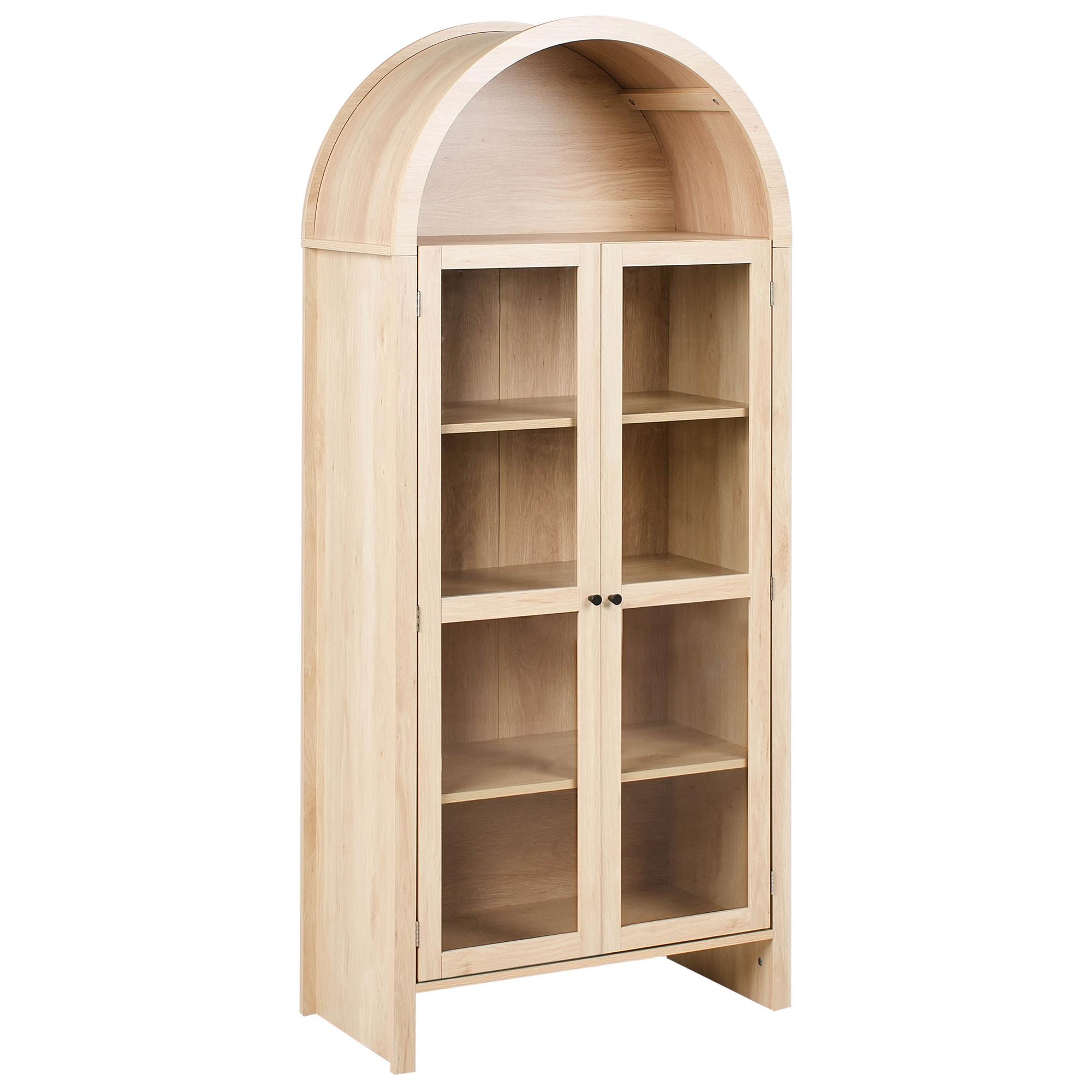 wohnli-moebel-suche-800001983164 Wohnli Möbelsuche - VITRINE mit Glastüren 79 cm Hellbraun Glenwood