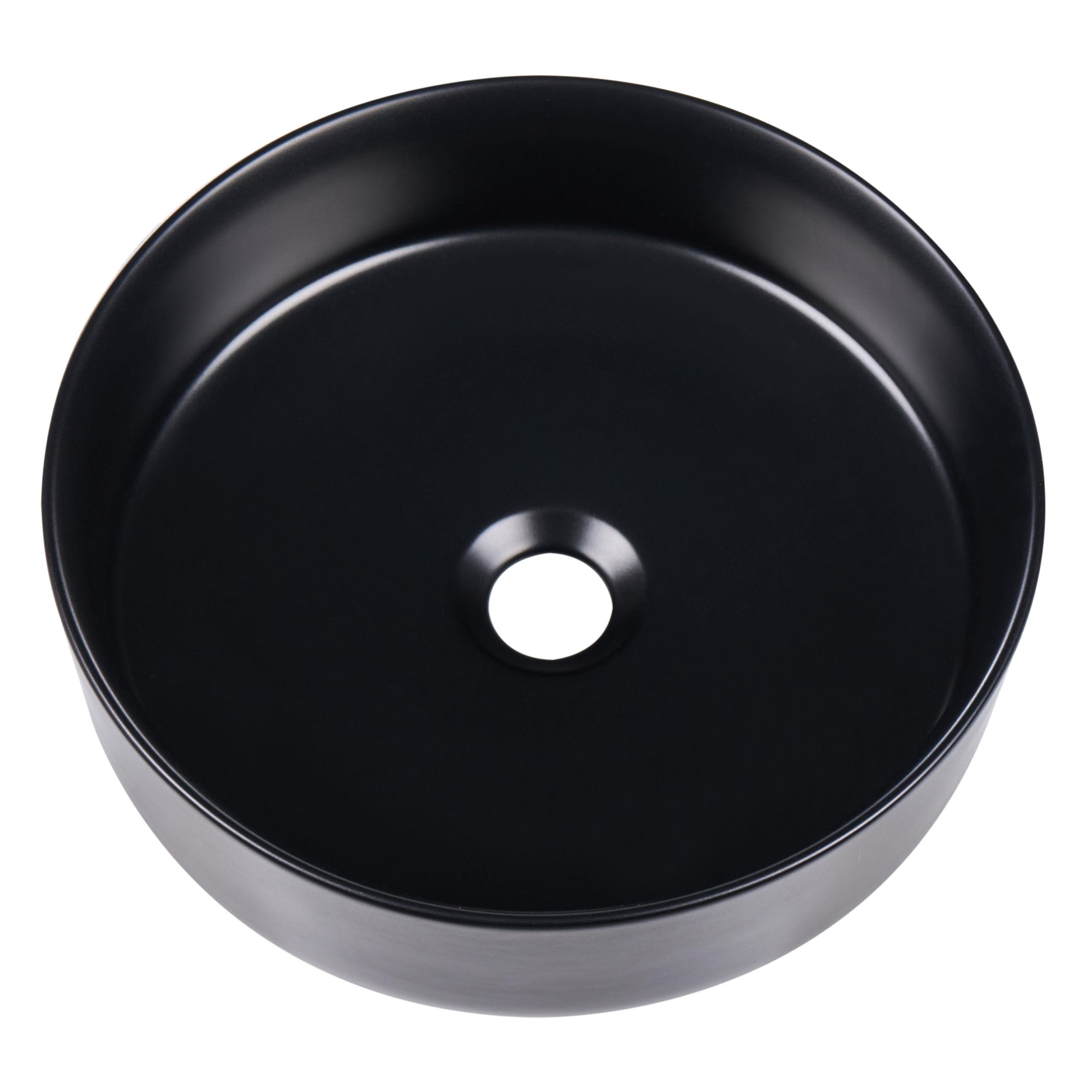 Wohnli Möbelsuche - AUFSATZWASCHBECKEN Schwarz 36 cm Keramik Calig