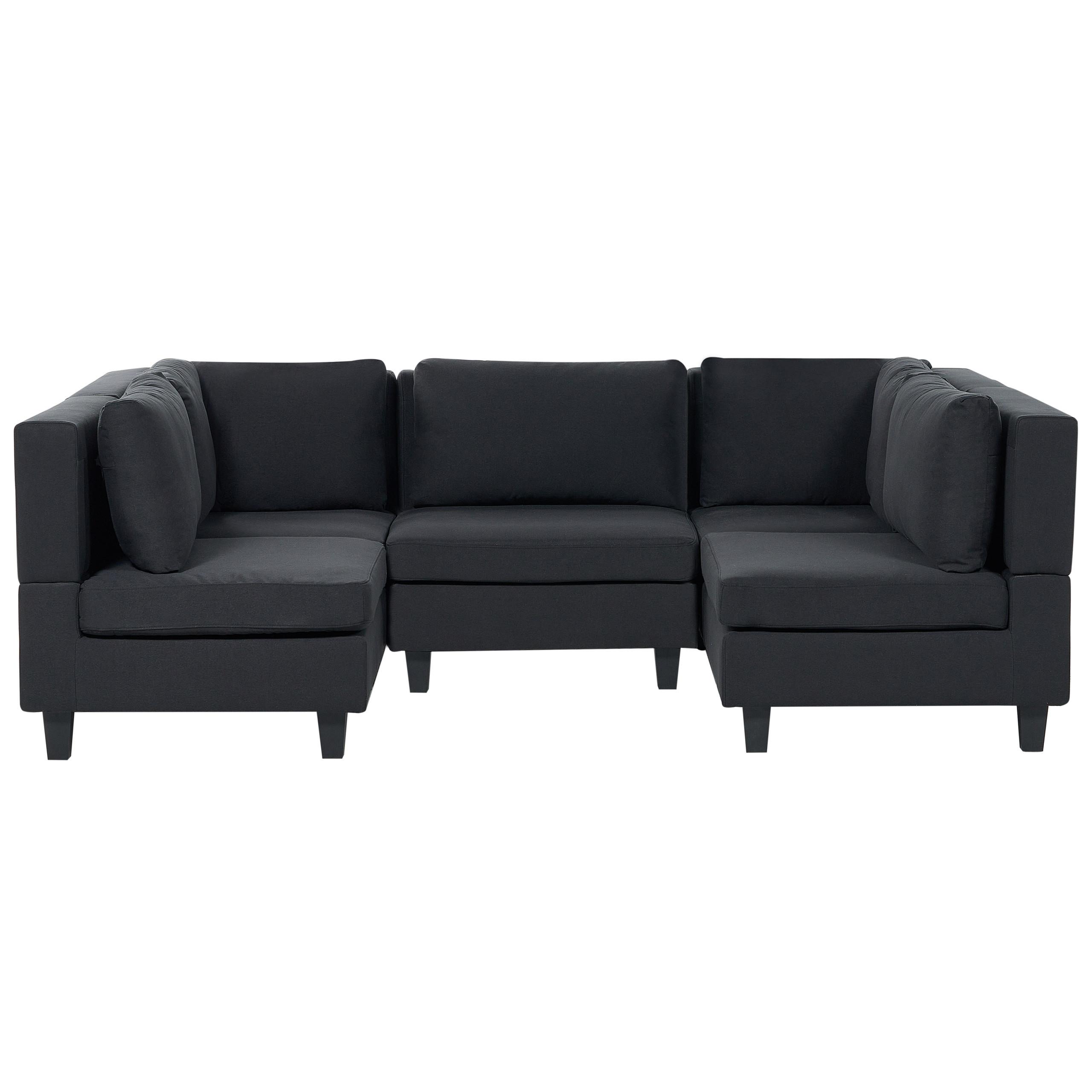 wohnli-moebel-suche-800001983231 Wohnli Möbelsuche - 5-SITZER-MODULSOFA U-förmiges Schwarz Stoff Unstad