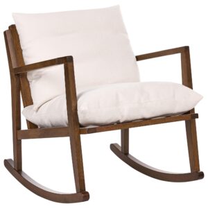 Wohnli Möbelsuche - SCHAUKELSESSEL Holz Braun/Hellbeige Kjevik