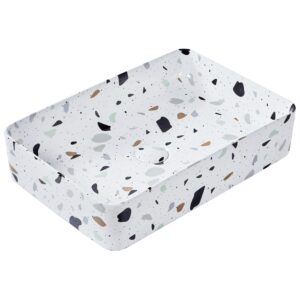 wohnli-moebel-suche-800001983237 Wohnli Möbelsuche - AUFSATZWASCHBECKEN Terrazzo Weiß 61/35 cm Keramik Nules